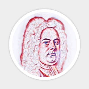 George Frideric Handel Portrait | George Frideric Handel Artwork | Line Art Magnet